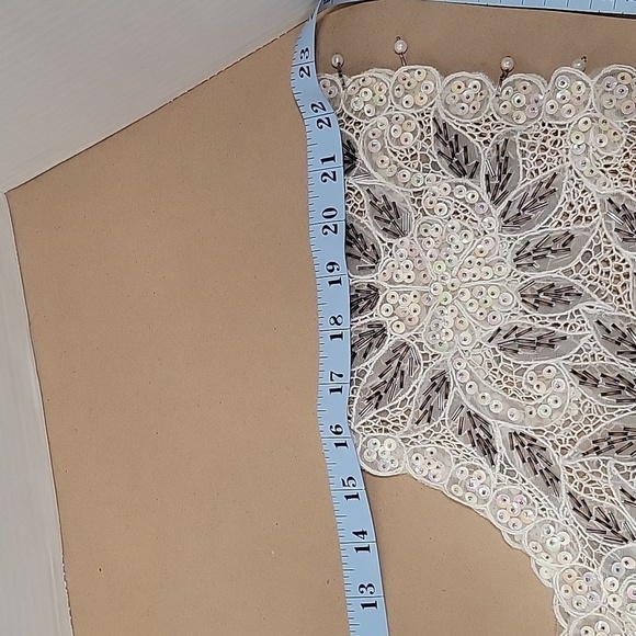 Vintage Beaded and Sequin Shawl / Collar - Picture 9 of 10